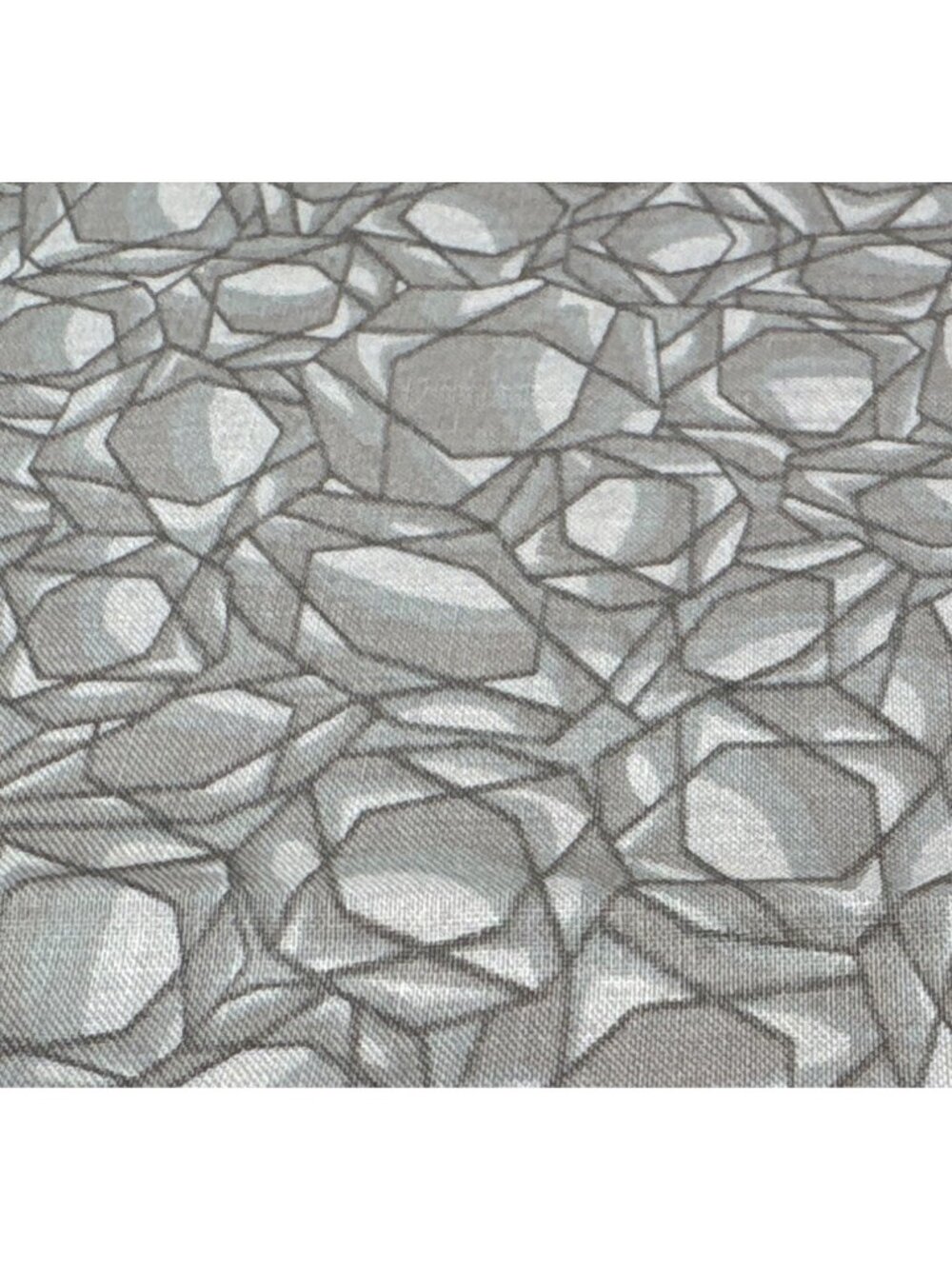 Gray Gemstone Pattern Fat Quarter Cotton Fabric 18x22" Sewing Crafts
